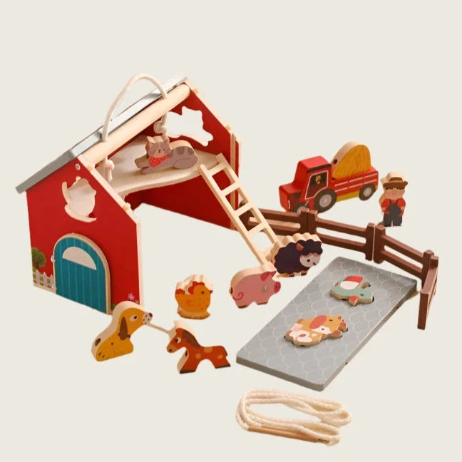 Wooden Farm Adventure Playset