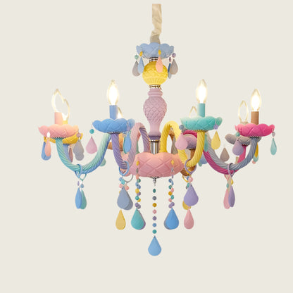 Rainbow Candle Chandelier