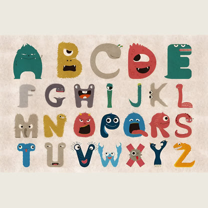 Alphabet Cartoon Themed Carpet
