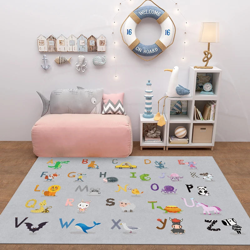 Alphabet Cartoon Themed Carpet