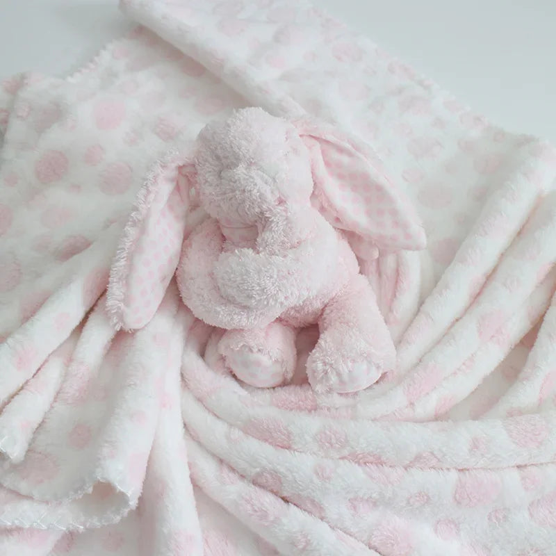 Bunny Plush Baby Security Sleep Blanket Set