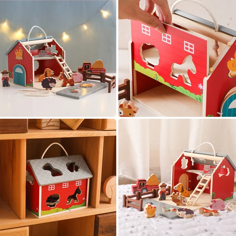 Wooden Farm Adventure Playset