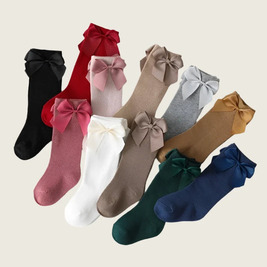 Sweetheart Cotton Bow Socks