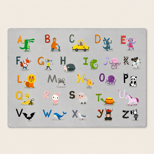 Alphabet Cartoon Themed Carpet