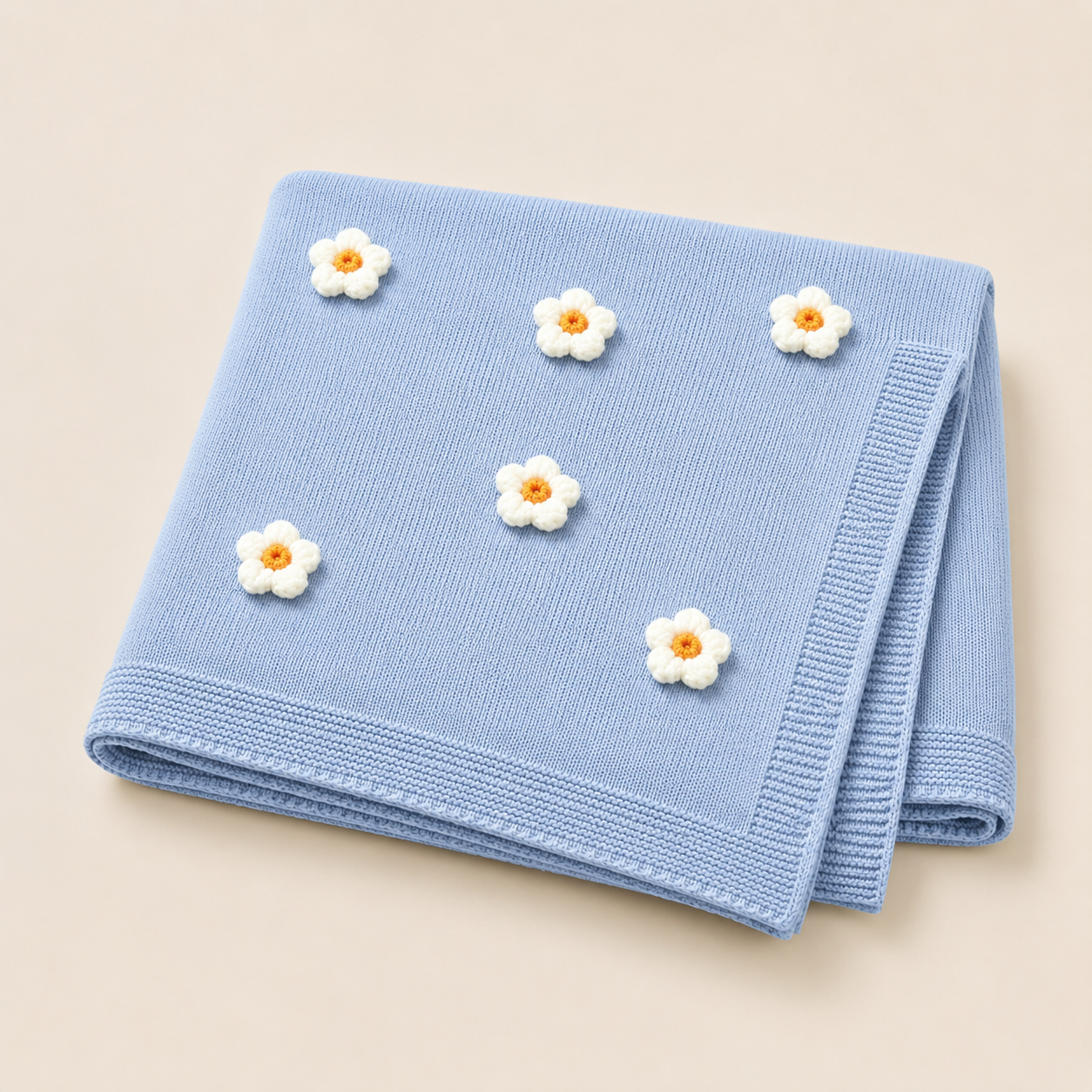 Blossom Knit Baby Blanket