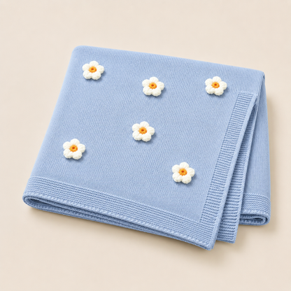 Blossom Knit Baby Blanket