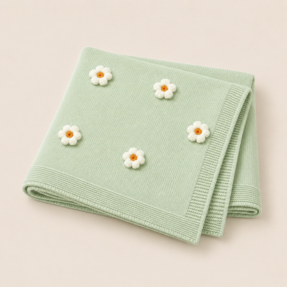 Blossom Knit Baby Blanket