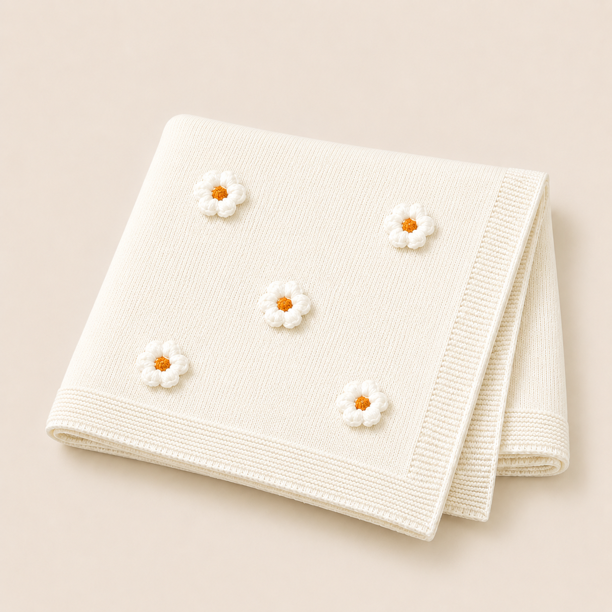 Blossom Knit Baby Blanket