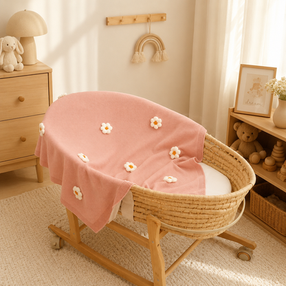 Blossom Knit Baby Blanket