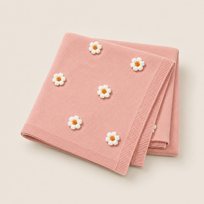 Blossom Knit Baby Blanket