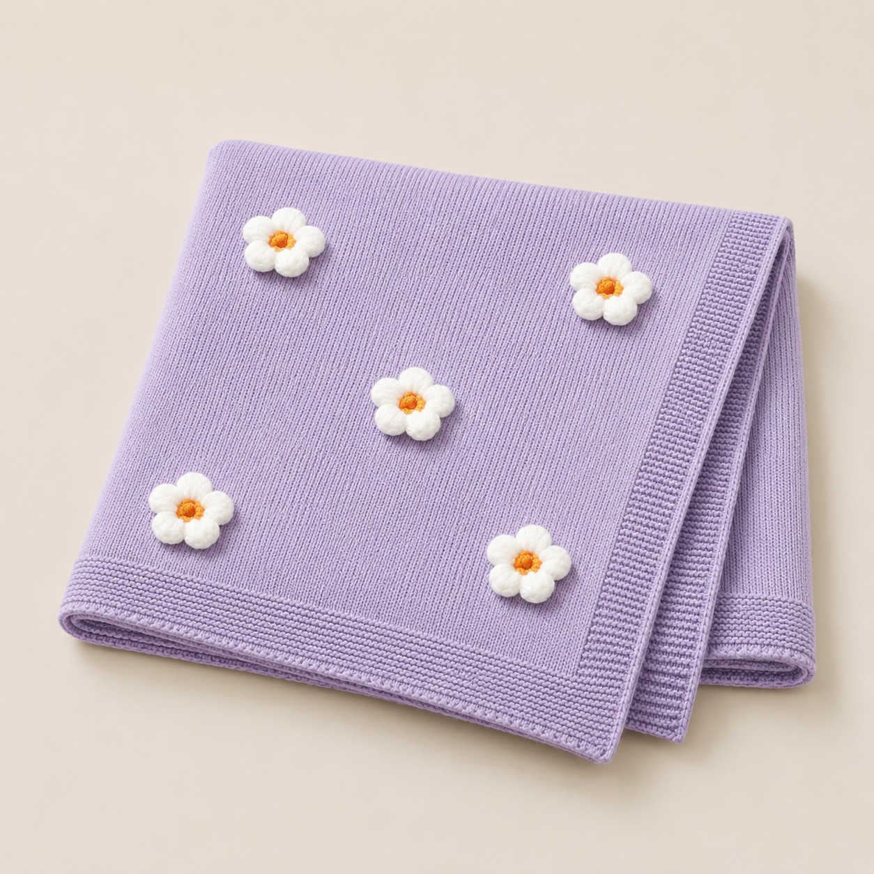 Blossom Knit Baby Blanket