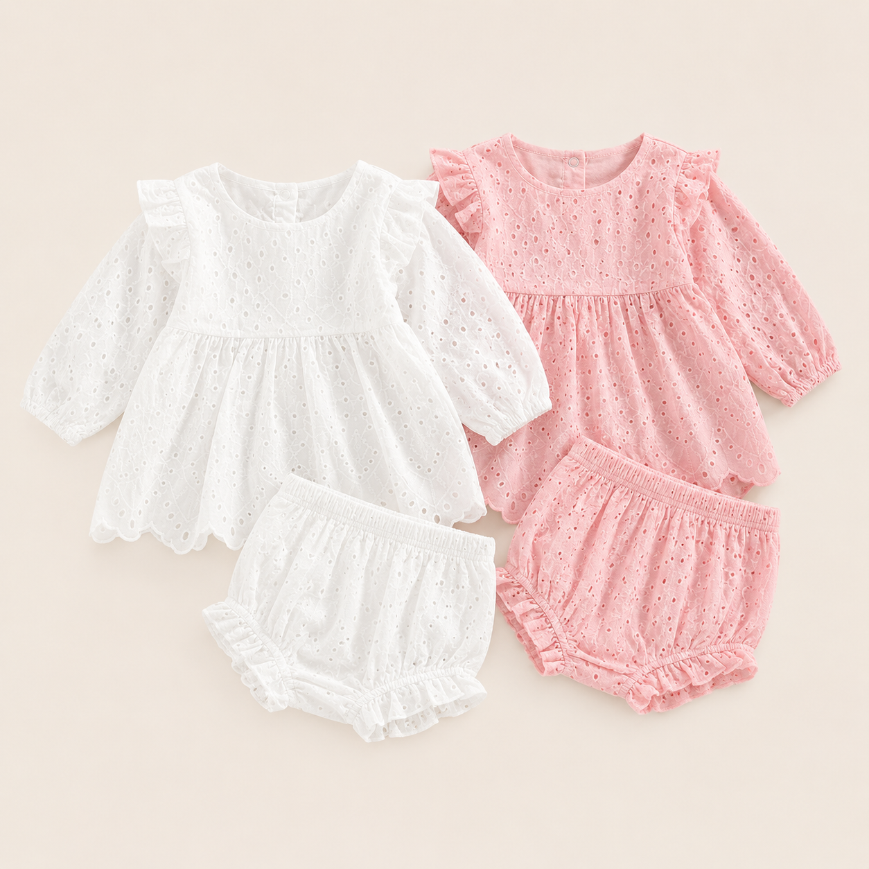 Princess Lace Ruffled Dress and Bloomer Set