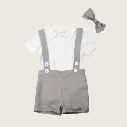 Benjamin Romper and Overall Set