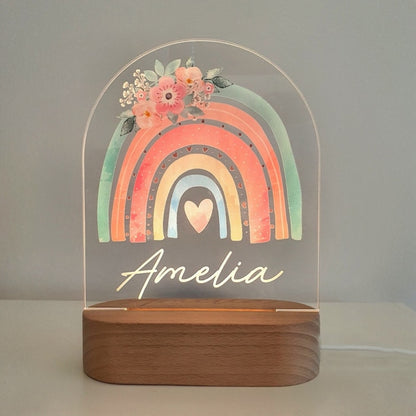 Rainbow Personalised Night Light