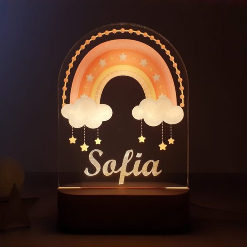 Rainbow Personalised Night Light