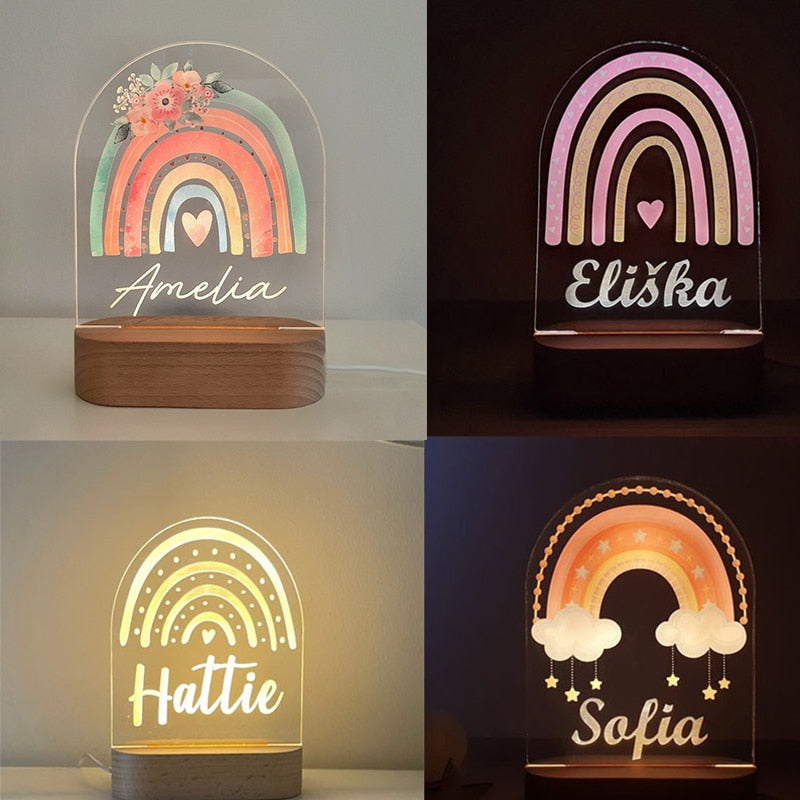 Rainbow Personalised Night Light