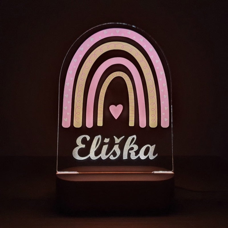 Rainbow Personalised Night Light